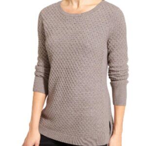 Athleta TanTaupe Textured Sweater XL